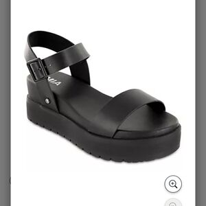 MIA Black Platform Sandals Size 7